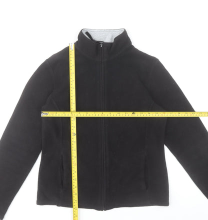 Marks and Spencer Women's Black Fleece Full Zip Jacket UK 10