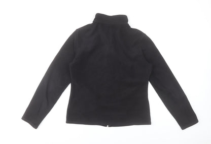 Marks and Spencer Women's Black Fleece Full Zip Jacket UK 10