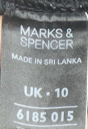 Marks and Spencer Women's Black Fleece Full Zip Jacket UK 10