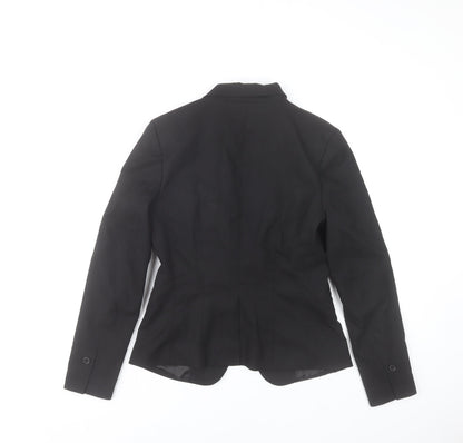 H&M Women's Black Tailored Notch Lapel Blazer Size 10