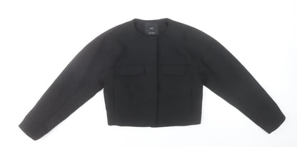 MNG Women's Black Cropped Basic Jacket XS Regular Fit
