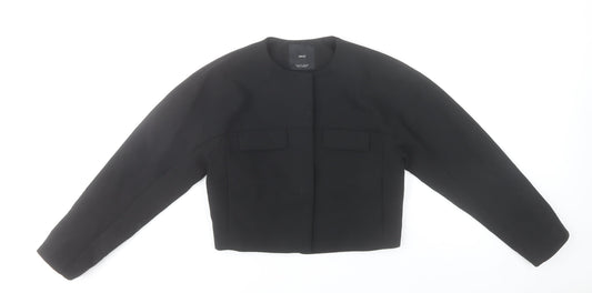 MNG Women's Black Cropped Basic Jacket XS Regular Fit
