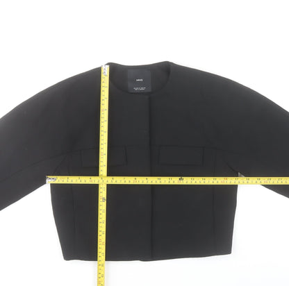 MNG Women's Black Cropped Basic Jacket XS Regular Fit