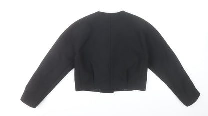 MNG Women's Black Cropped Basic Jacket XS Regular Fit