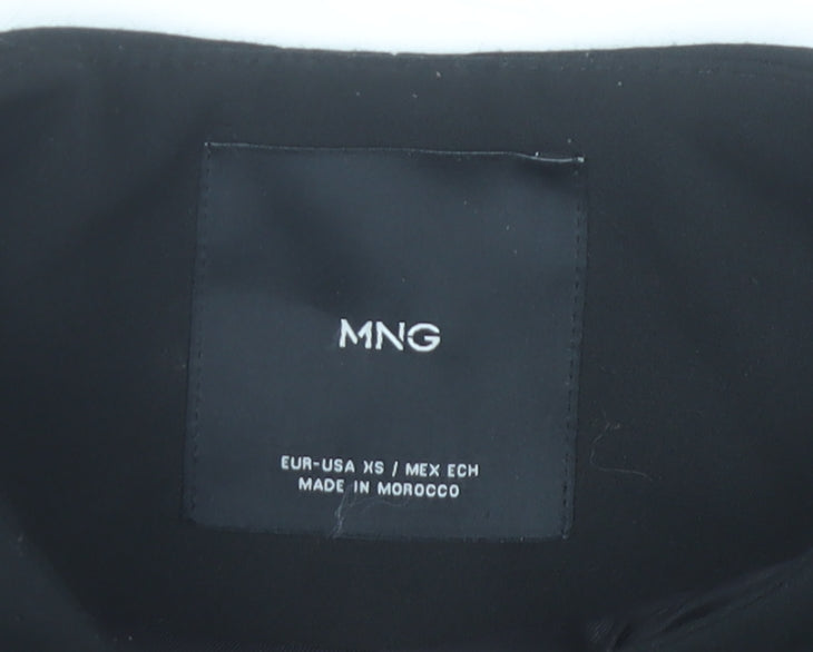 MNG Women's Black Cropped Basic Jacket XS Regular Fit