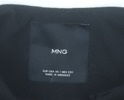 MNG Women's Black Cropped Basic Jacket XS Regular Fit