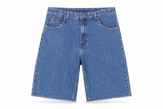 Reell Men's Blue Denim Relaxed Fit Casual Shorts 33in Stone Wash