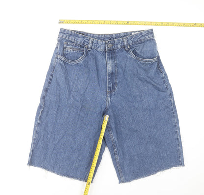 Reell Men's Blue Denim Relaxed Fit Casual Shorts 33in Stone Wash