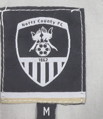 Notts County FC Men's Grey Bomber Jacket M Cotton Zip Casual