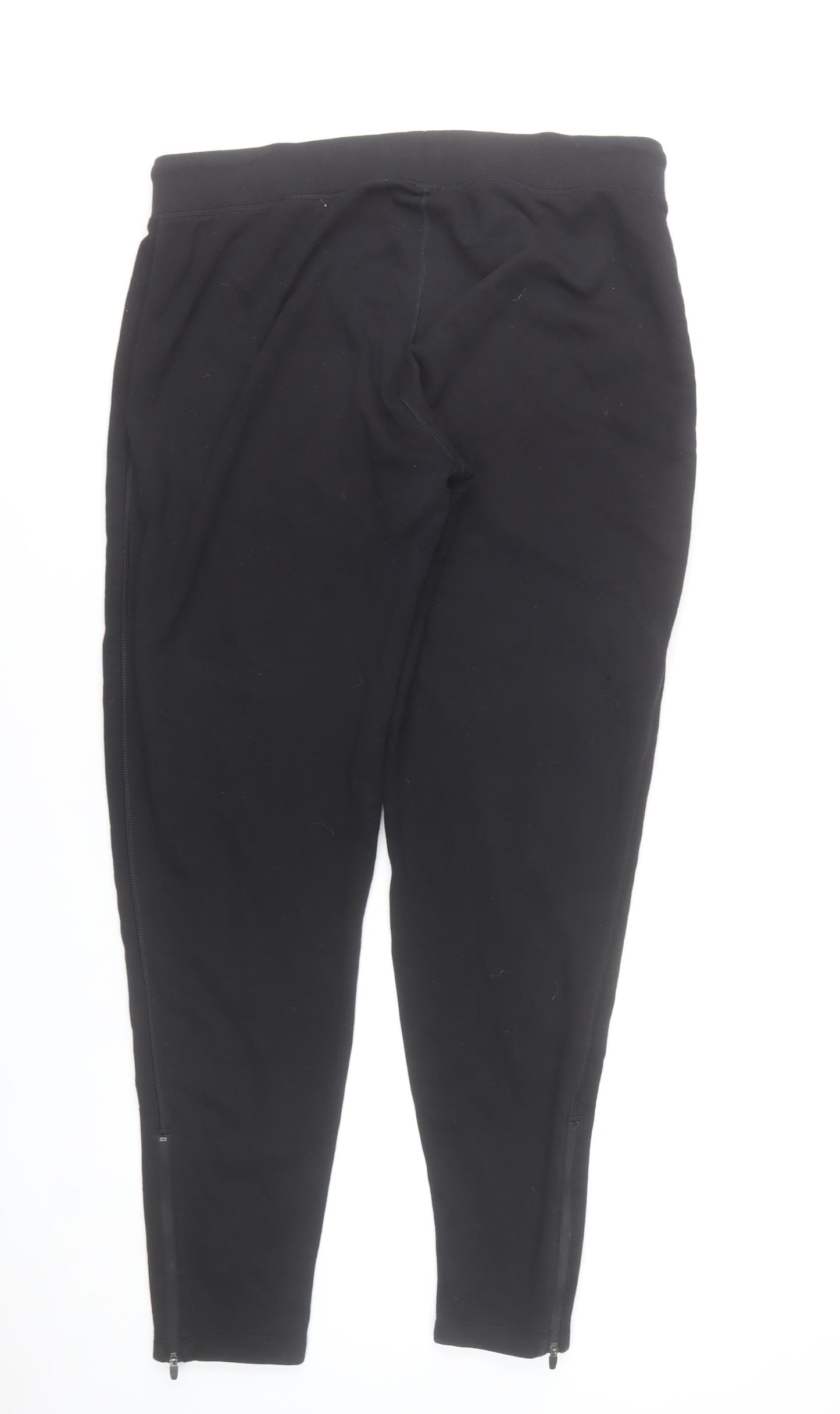 ASICS Men's Black XL Jogger Trousers with Logo and Ankle Zip
