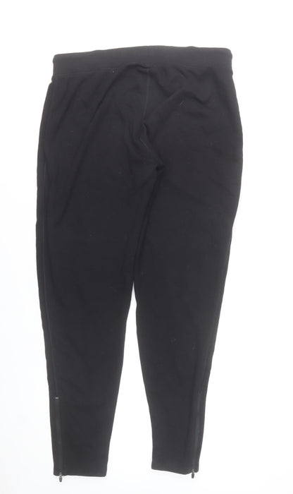 ASICS Men's Black XL Jogger Trousers with Logo and Ankle Zip