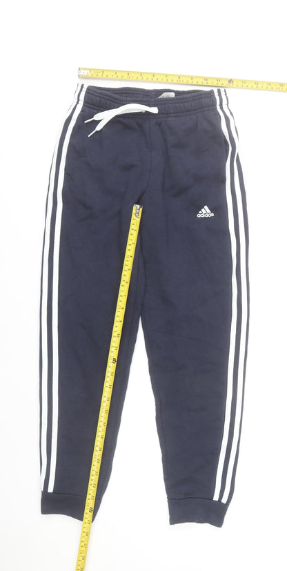 Adidas Boys Blue Jogger Trousers 11-12 Years Elastic Waist Comfortable