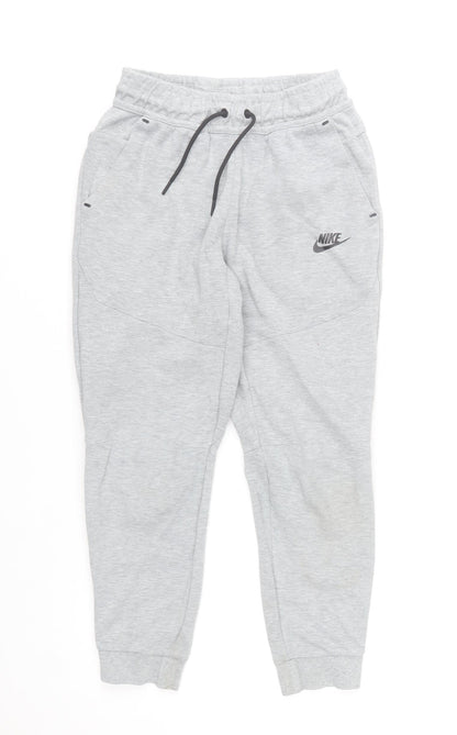 Nike Boys Grey Jogger Trousers 13-14 Years Elastic Waist Activewear