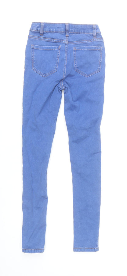 Yazmin Girls Blue High Waist Skinny Jeans Age 11 Years 146cm Stretch Denim