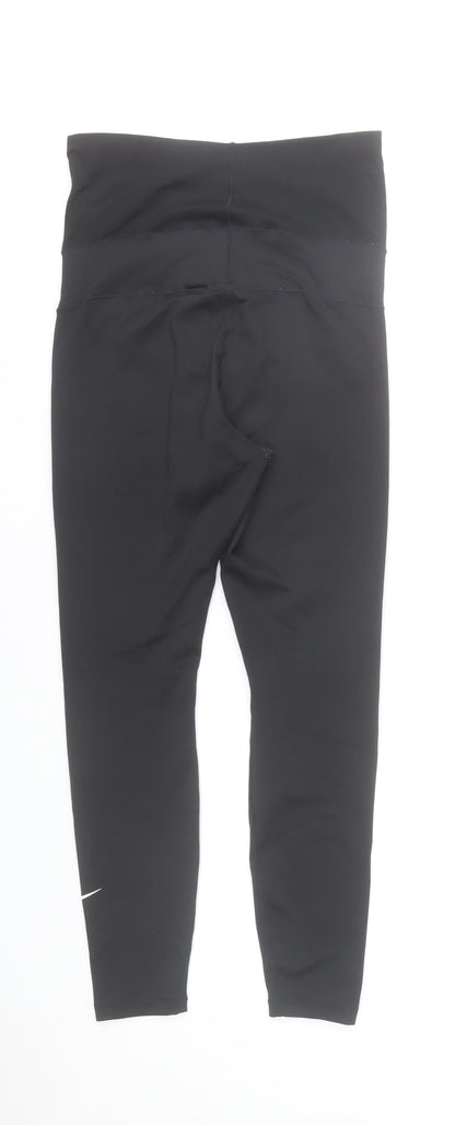 Nike Women's Black Dri-FIT Leggings Size M Slim Fit Activewear