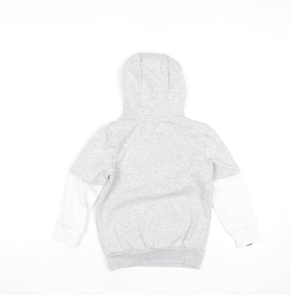 Among Us Boys Grey Graphic Pullover Hoodie Size 5-6 Years Cotton Blend