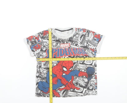 Marvel Spider-Man Boys 7-8 Years Black Multicoloured Graphic T-Shirt