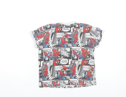 Marvel Spider-Man Boys 7-8 Years Black Multicoloured Graphic T-Shirt
