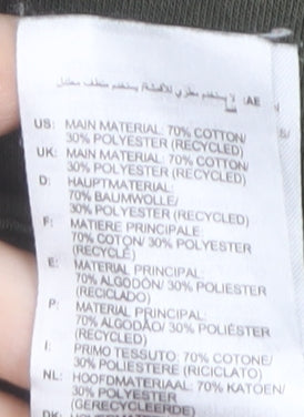 Adidas Mens Khaki Green Joggers L Cotton Blend Sweatpants Casual