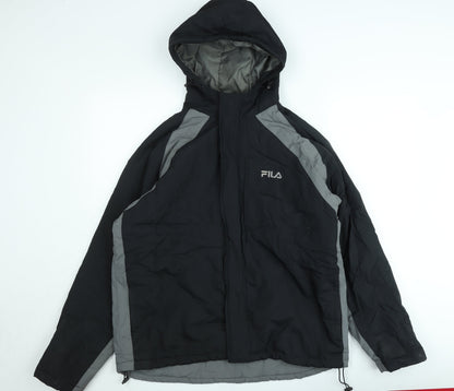 Mens UK Size S FILA Black Parka Coat