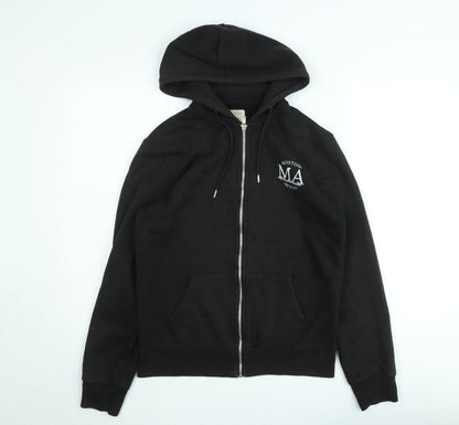 Burton Menswear Unisex Black Small Hooded Zip Jacket