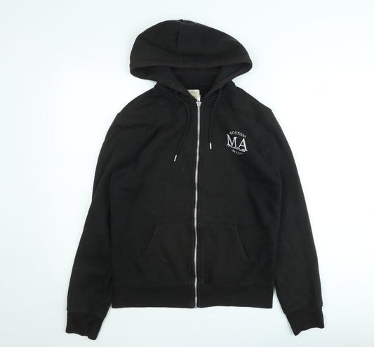 Burton Menswear Unisex Black Small Hooded Zip Jacket