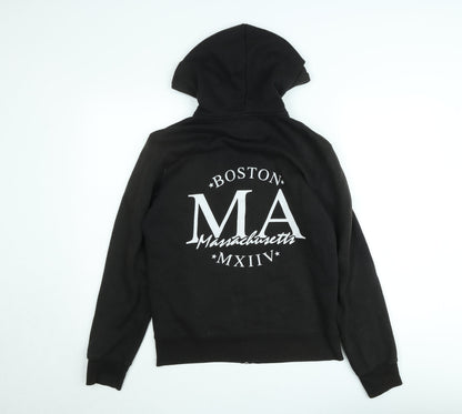Burton Menswear Unisex Black Small Hooded Zip Jacket