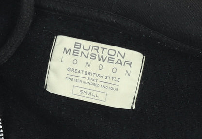 Burton Menswear Unisex Black Small Hooded Zip Jacket