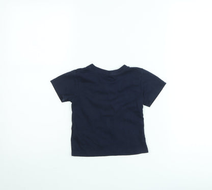 Garanimals Boys Blue Shark Graphic Henley T-Shirt 2 Years Cotton Blend