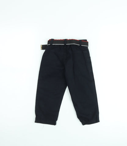 Ramada Boys Black 2 Years Chino Trousers with Belt
