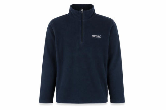 Front view of Regatta unisex blue fleece half zip pullover sweatshirt s