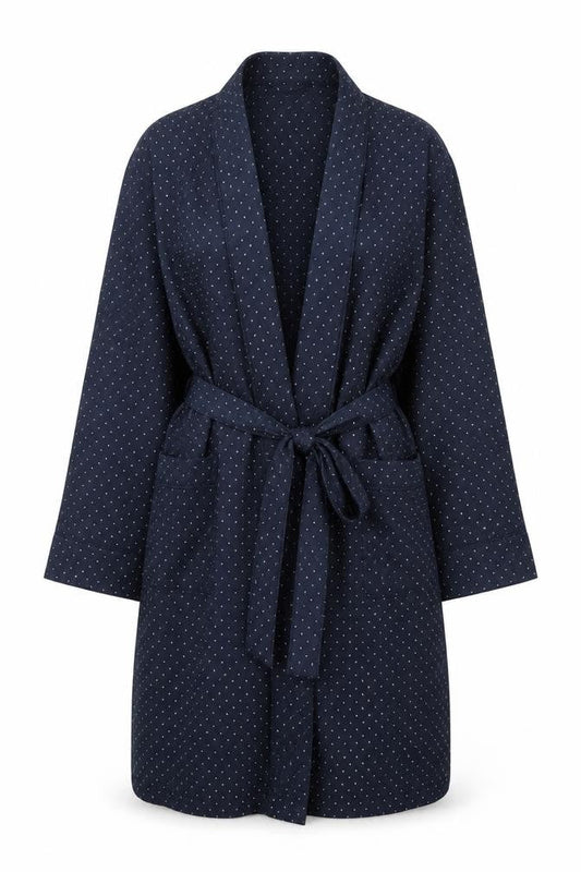 Marks and Spencer Womens Blue Polka Dot Belted Coatigan XL