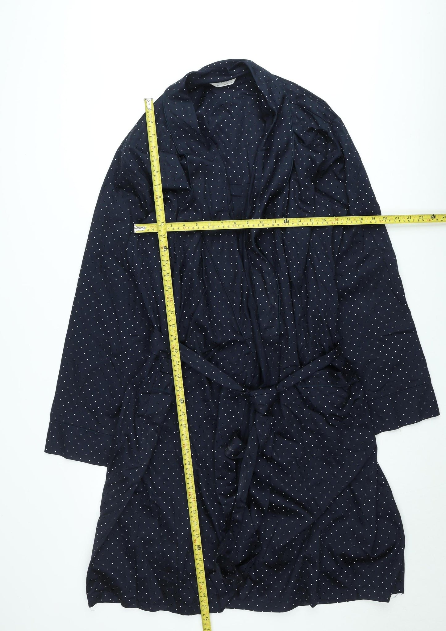 Marks and Spencer Womens Blue Polka Dot Belted Coatigan XL