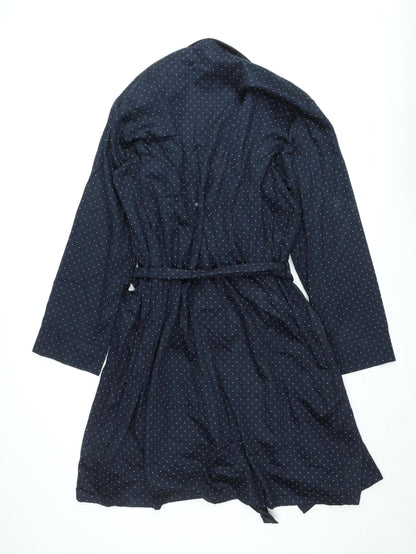 Marks and Spencer Womens Blue Polka Dot Belted Coatigan XL