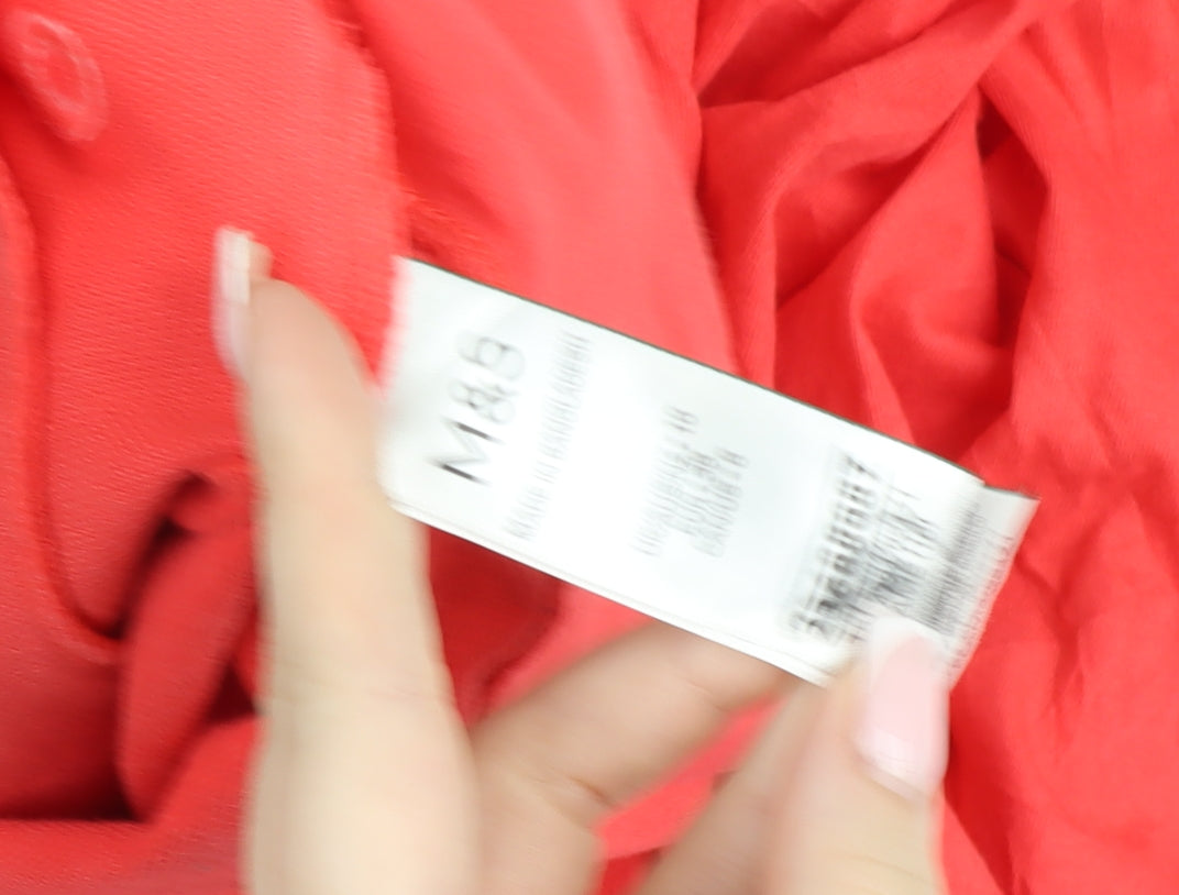 Marks and Spencer Women’s Red Hooded Full Zip Jacket Size 10