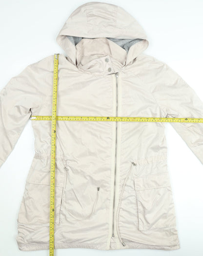 Laura Ashley Women’s Beige Hooded Mid-Length Parka Coat Size 14