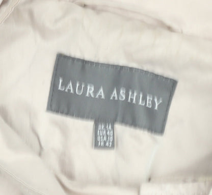 Laura Ashley Women’s Beige Hooded Mid-Length Parka Coat Size 14