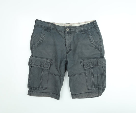 Fat Face Men's Grey Cotton Cargo Shorts Size 36 Regular Casual Outdoor