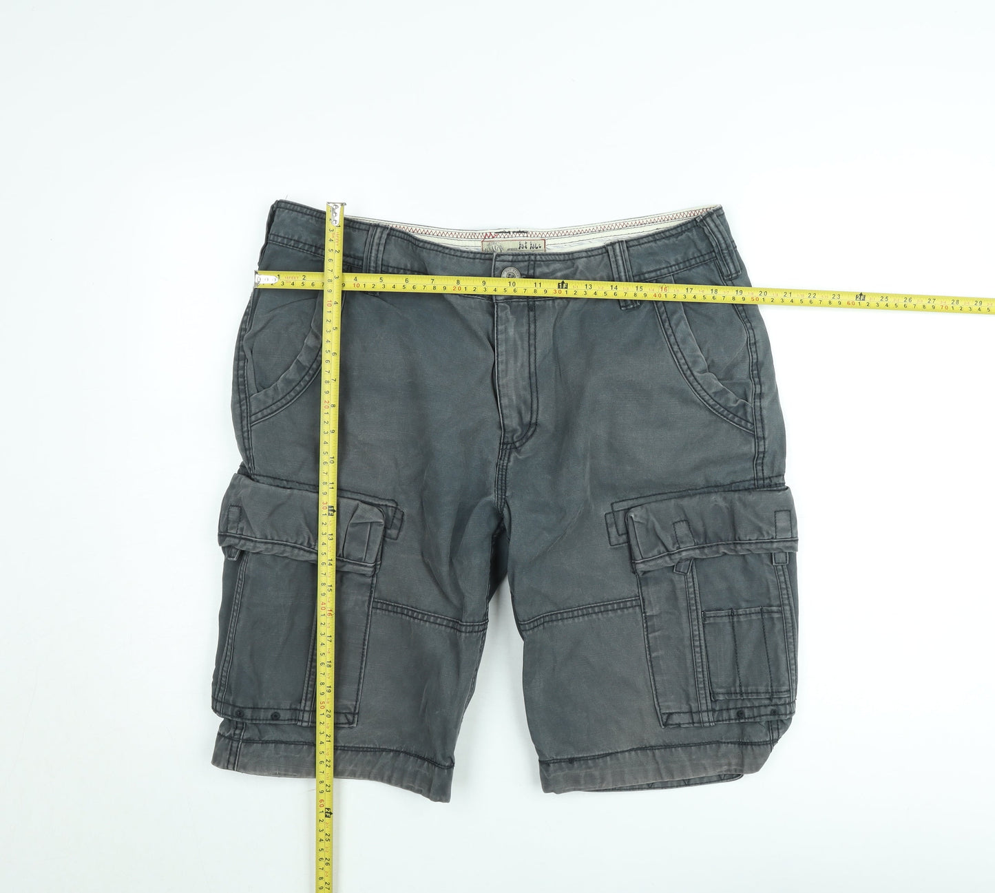 Fat Face Men's Grey Cotton Cargo Shorts Size 36 Regular Casual Outdoor