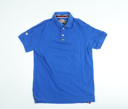 Superdry Men's Blue 2XL Classic Polo Shirt Cotton Regular Fit