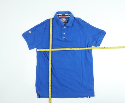Superdry Men's Blue 2XL Classic Polo Shirt Cotton Regular Fit