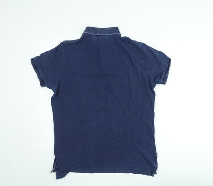 Superdry Men’s Blue Cotton Polo Shirt XL Short Sleeve Casual