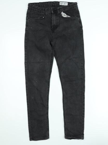 Denim Co. Women's Black Skinny Jeans Size 12 High Rise Stretch 30L
