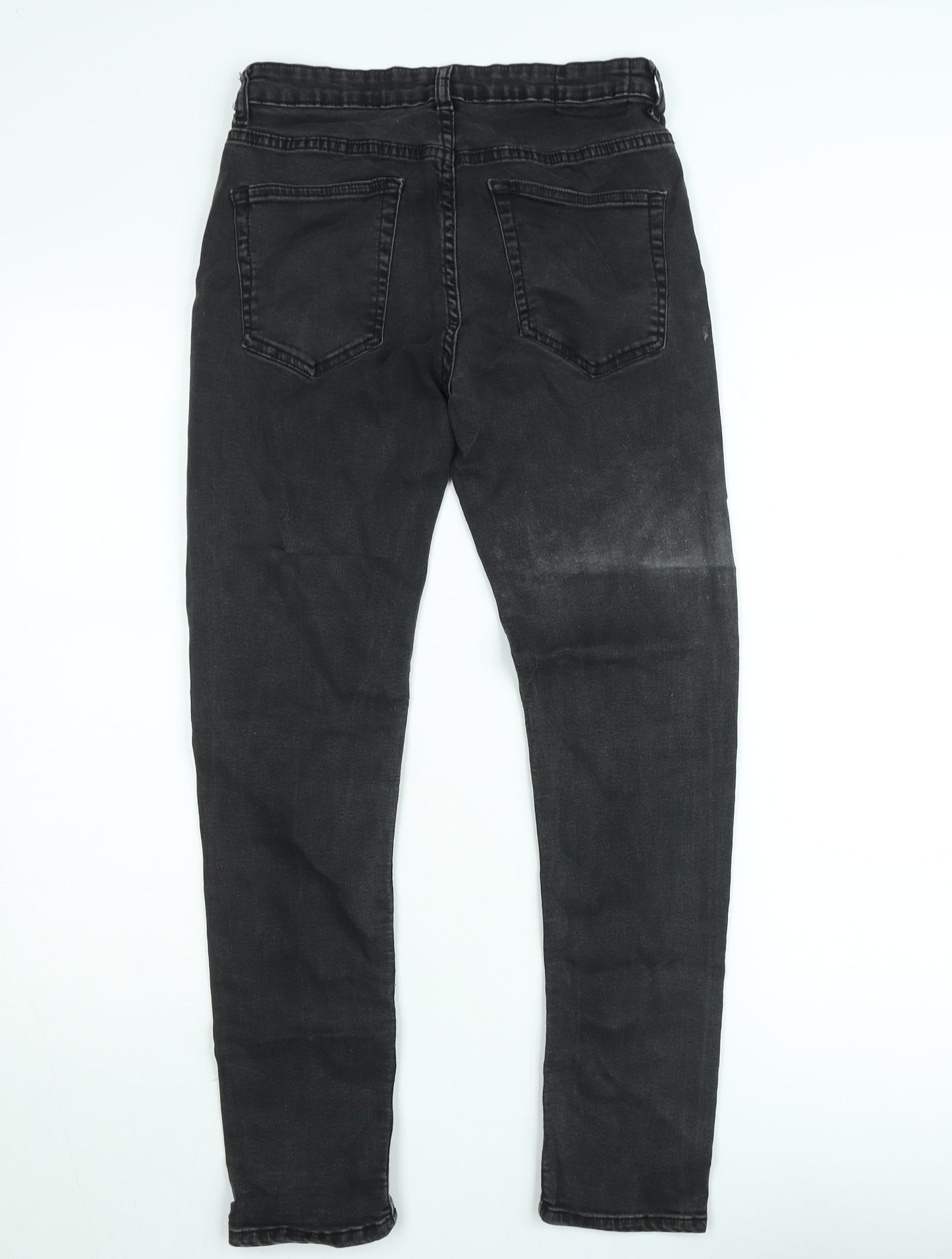 Denim Co. Women's Black Skinny Jeans Size 12 High Rise Stretch 30L