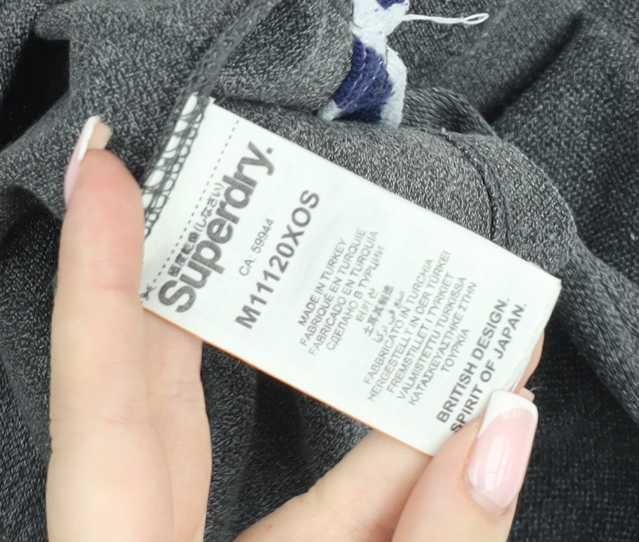 Superdry Men's Grey Classic Pique Polo Shirt 2XL Emboss Logo