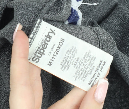 Superdry Men's Grey Classic Pique Polo Shirt 2XL Emboss Logo