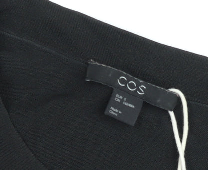 COS Women Black Short Pleated Shift Dress Size S