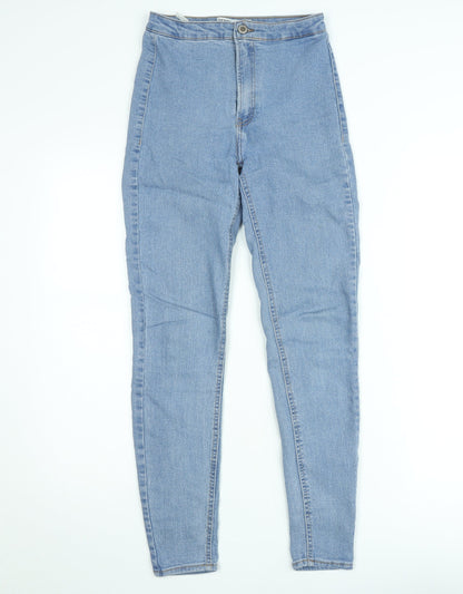 Bershka Women's Blue High Rise Skinny Denim Jeans Size 8