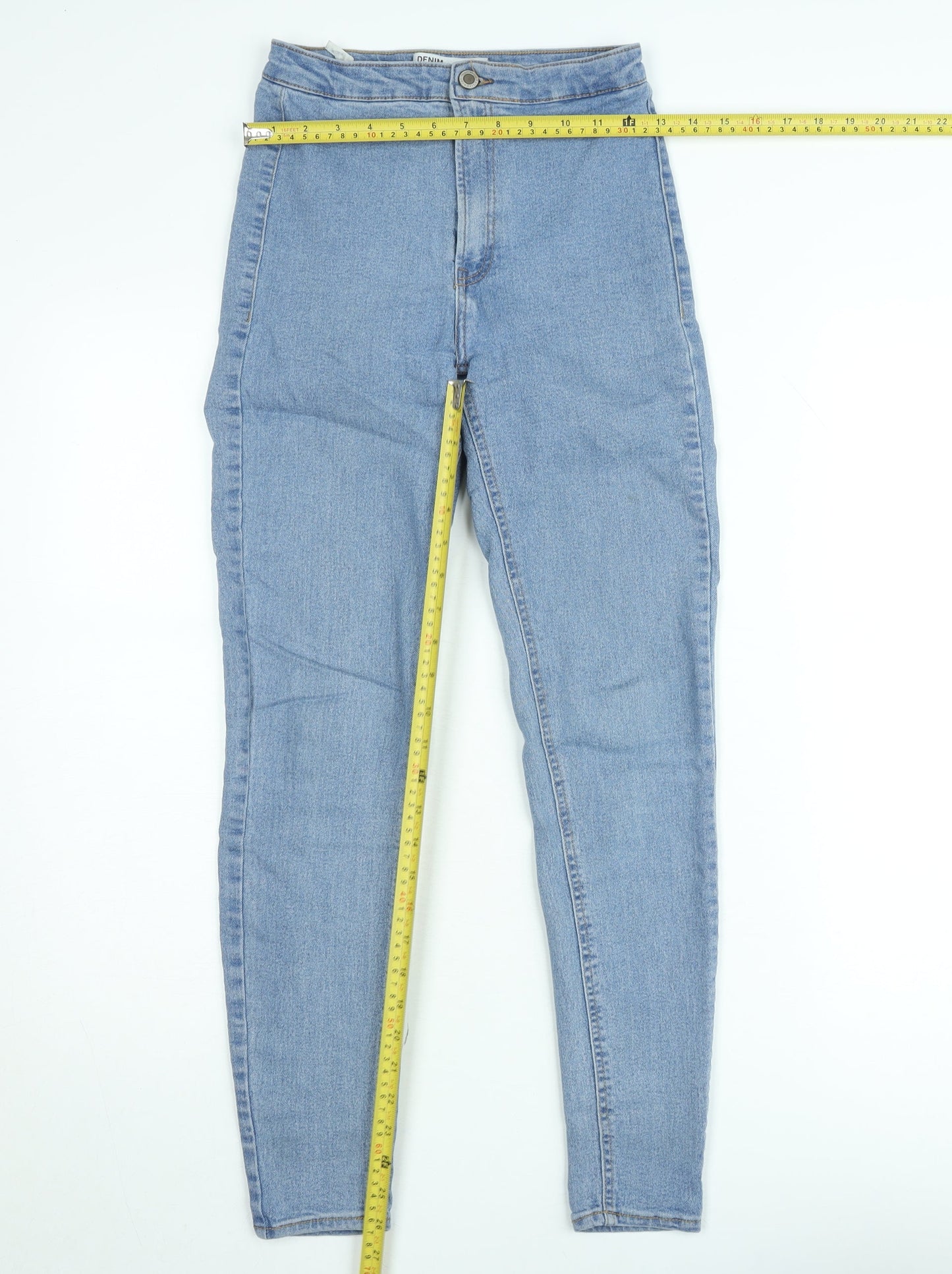 Bershka Women's Blue High Rise Skinny Denim Jeans Size 8