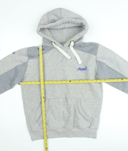 Aviator Men Grey Hoodie Medium Pullover Cotton Blend Casual